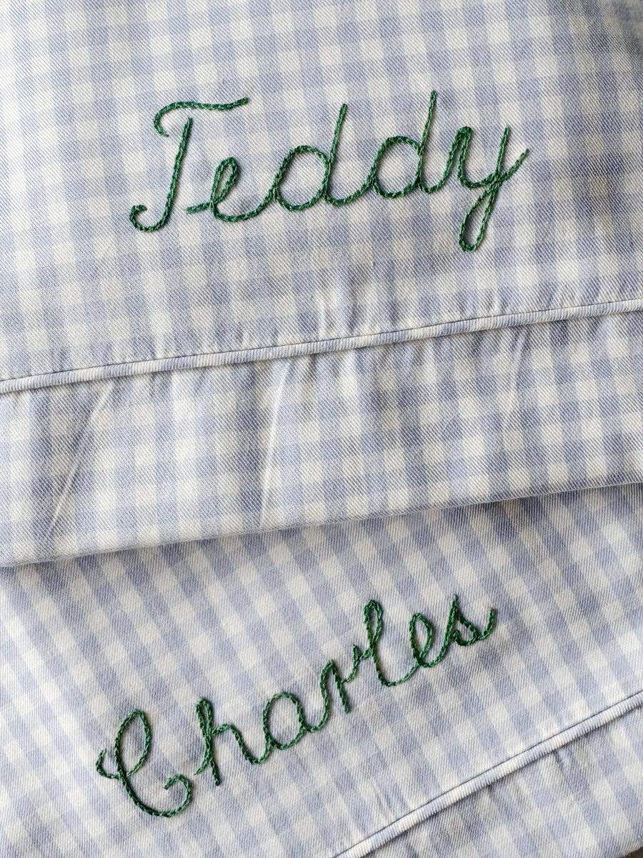 Classic junior bedding blue gingham