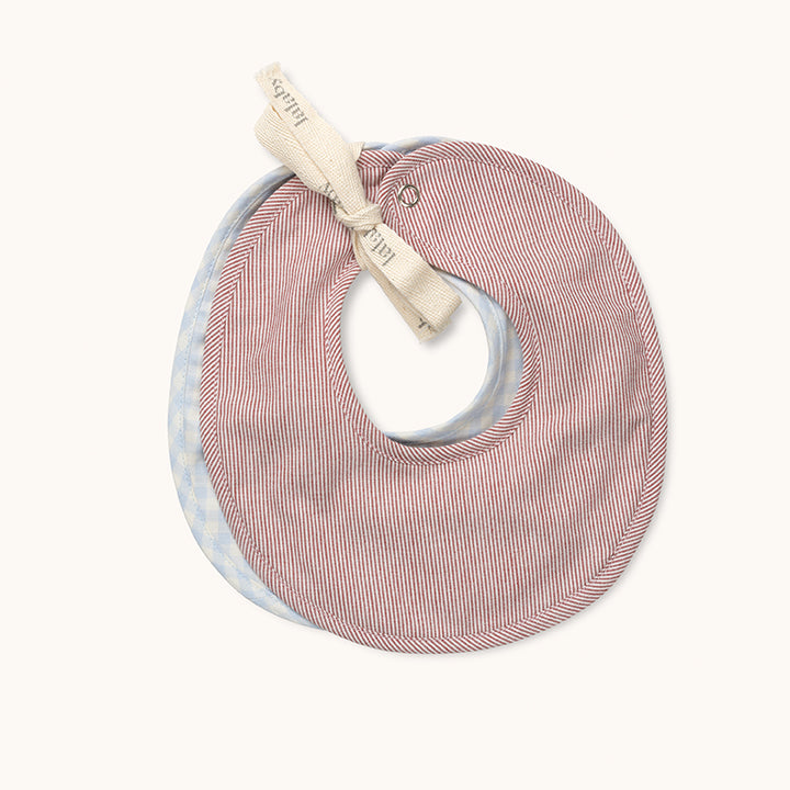 Lalaby - Bibi bib 2-pack berry stripe