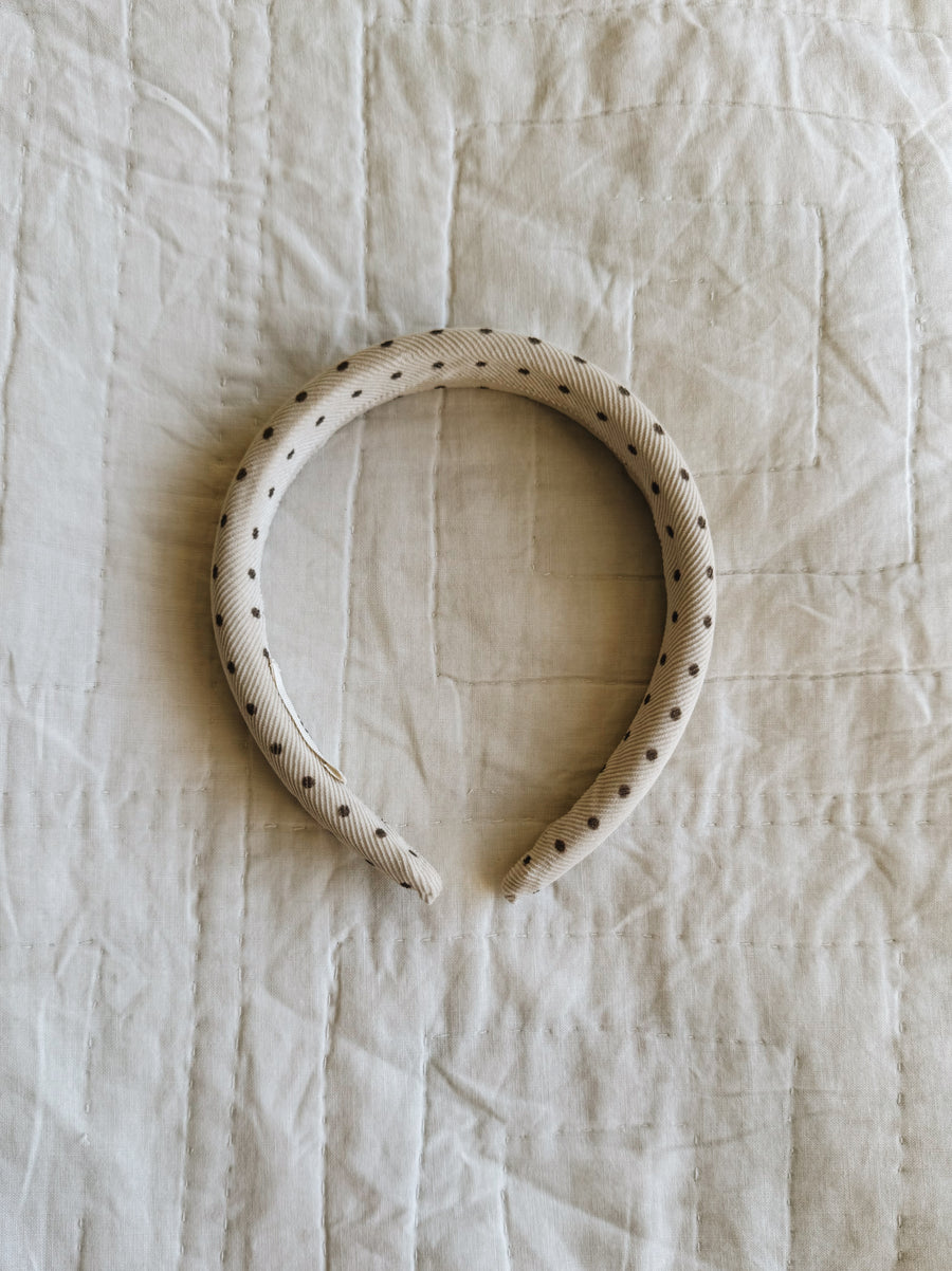 Headband brown dot