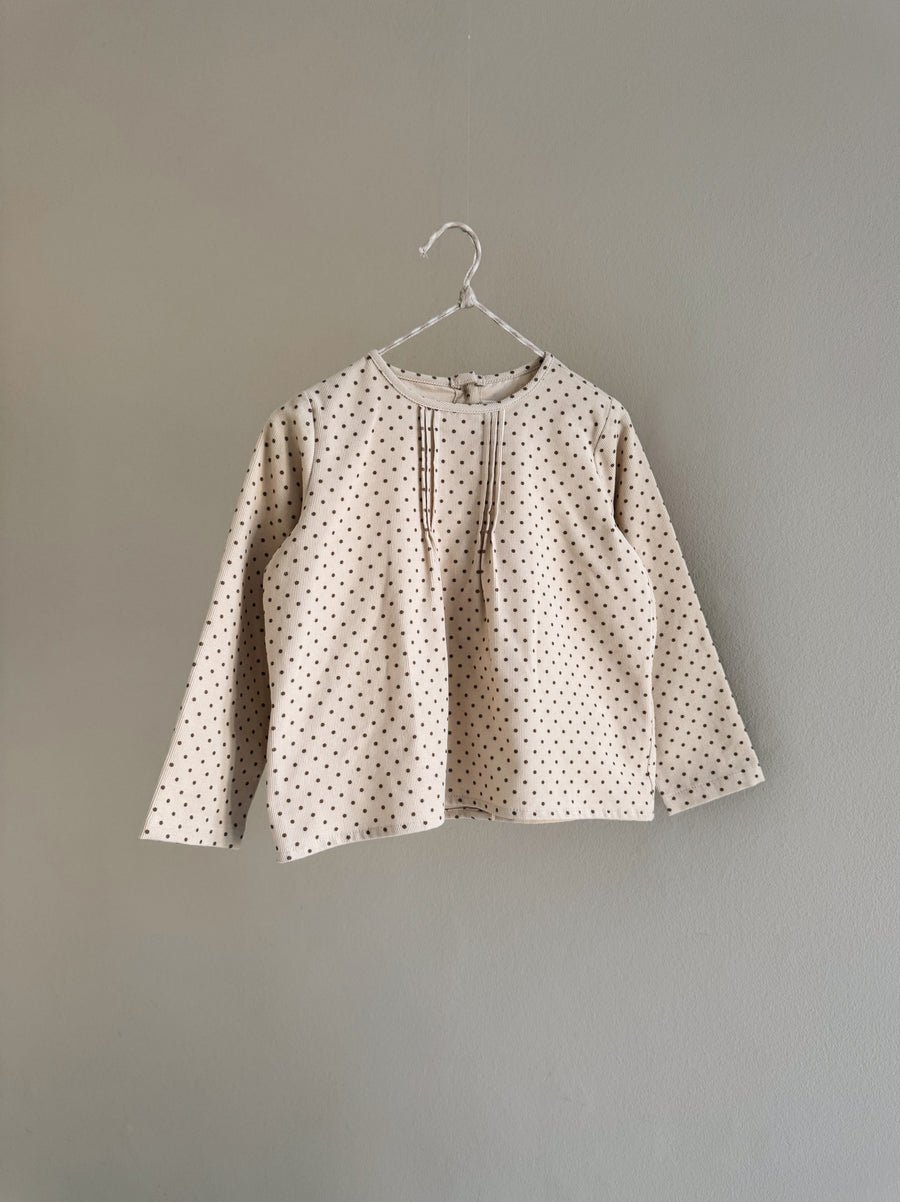 Holly top brown dot (kids)
