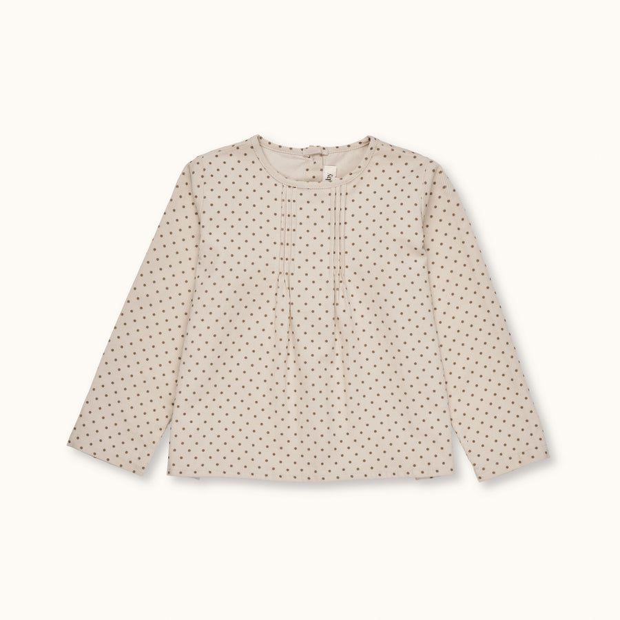 Holly top brown dot (kids)