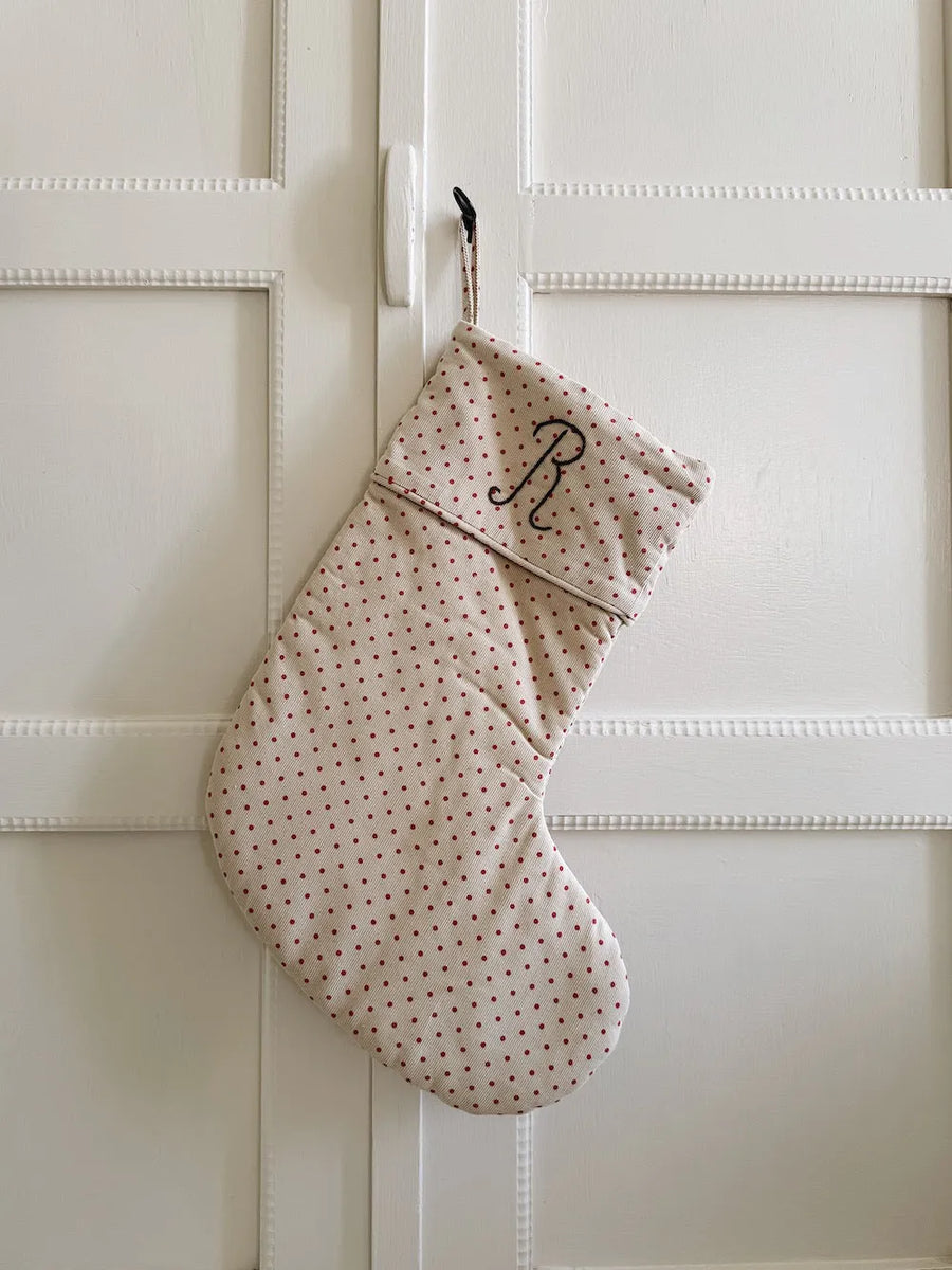 Christmas stocking red dot