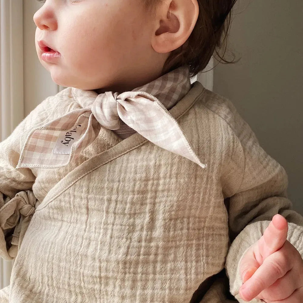 Lalaby - Eddie scarf beige gingham