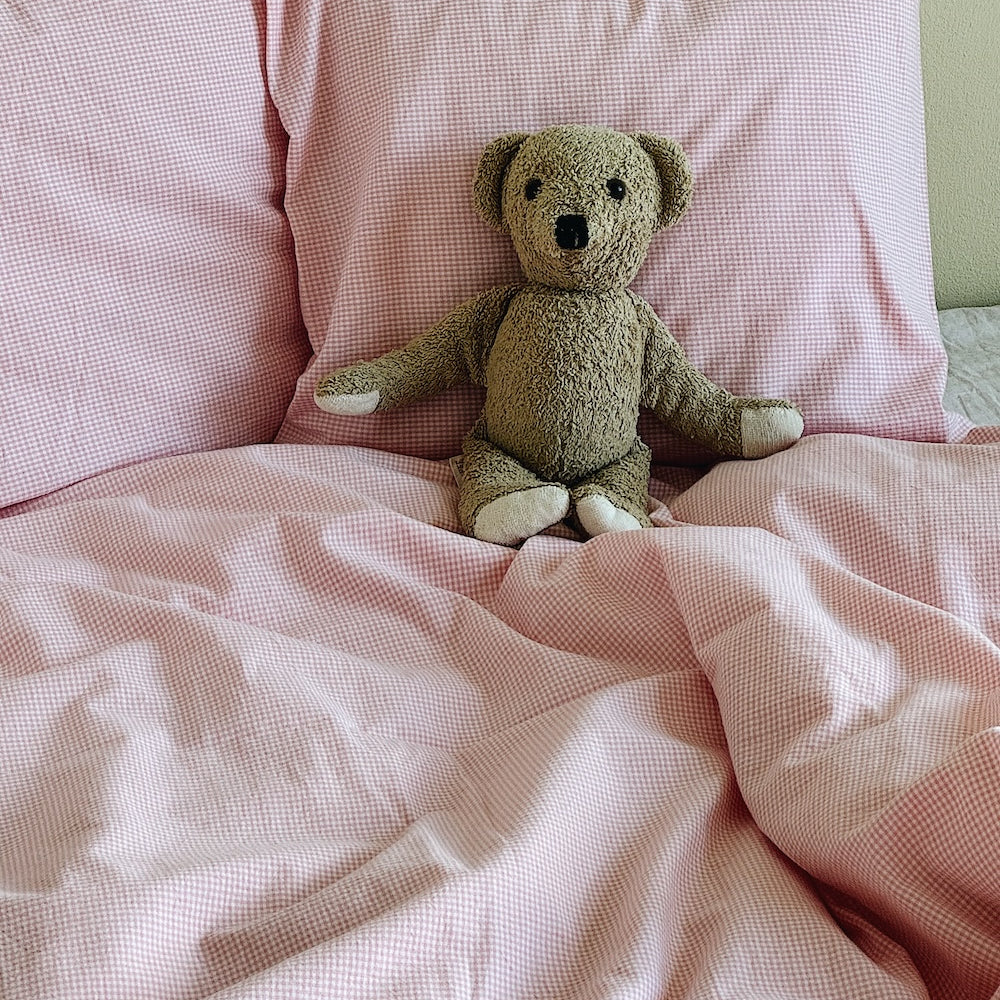 Lalaby - Junior bundle tiny check pink: Bedding, Duvet & Pillow