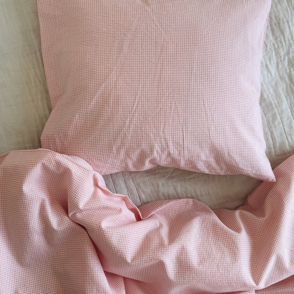 Lalaby - Baby bundle tiny check pink: Bedding, Duvet & Pillow