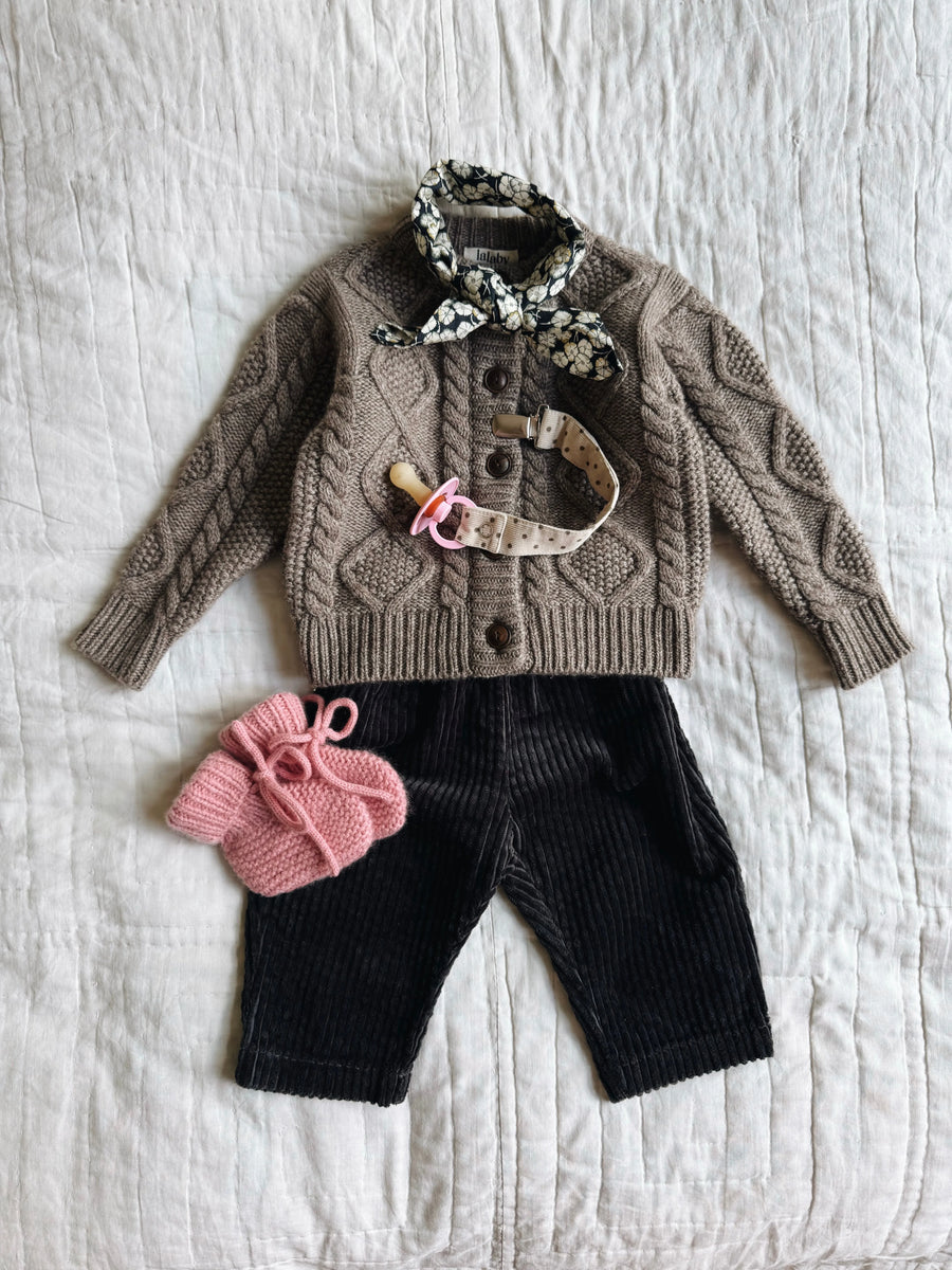 Pacifier clip brown dot