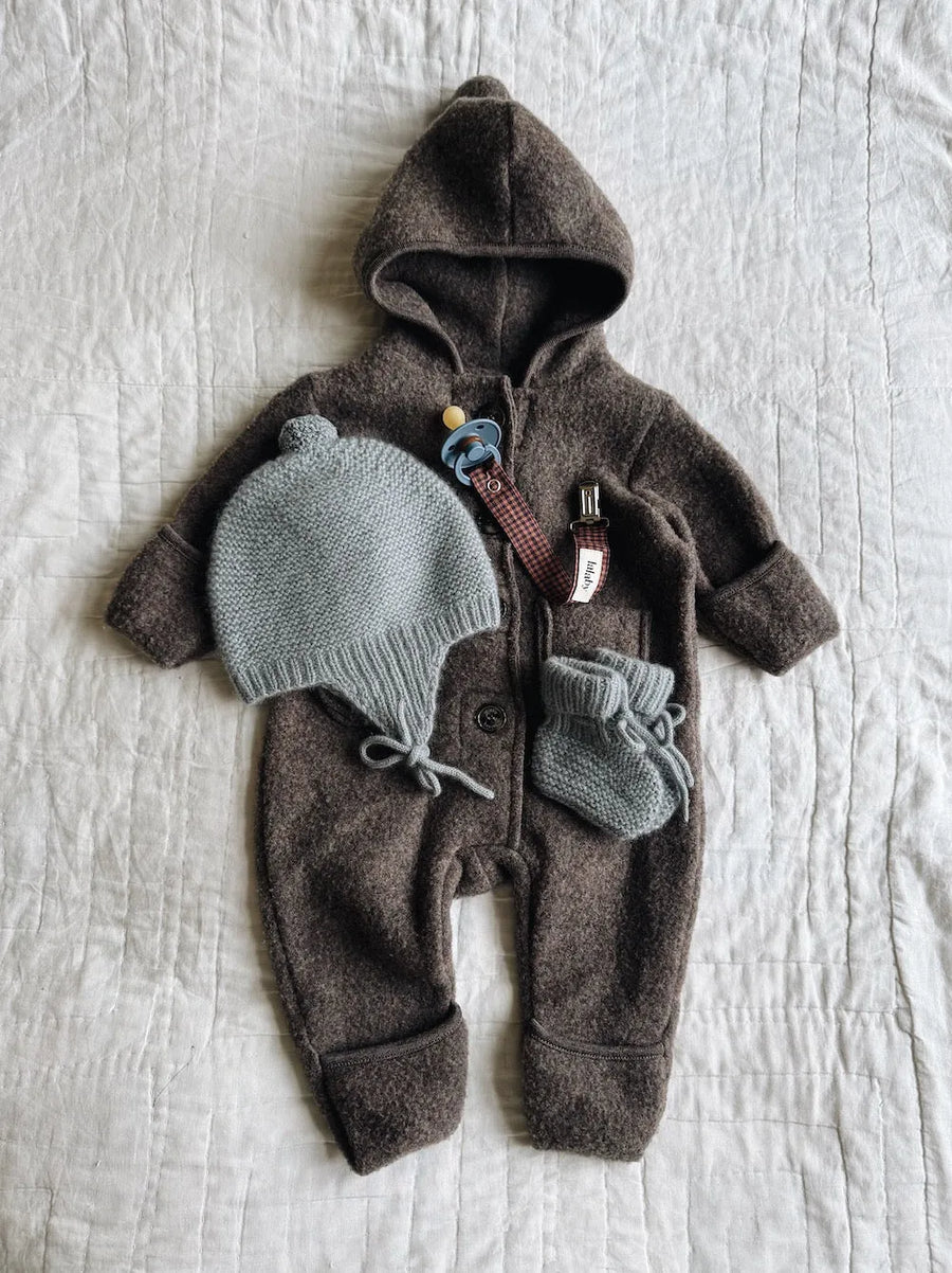 Pacifier clip indigo check