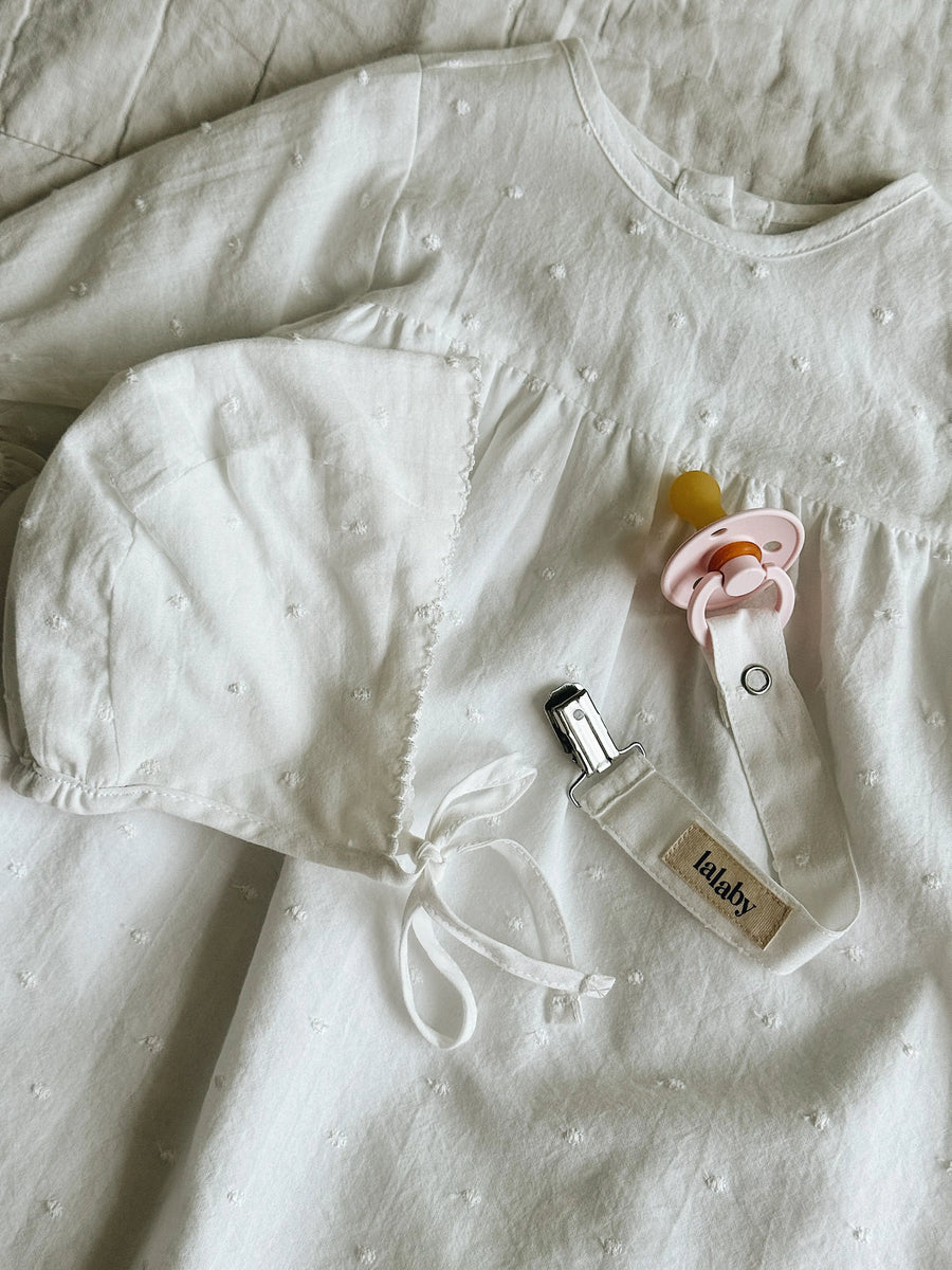 Lilibeth dress white dot (baby)