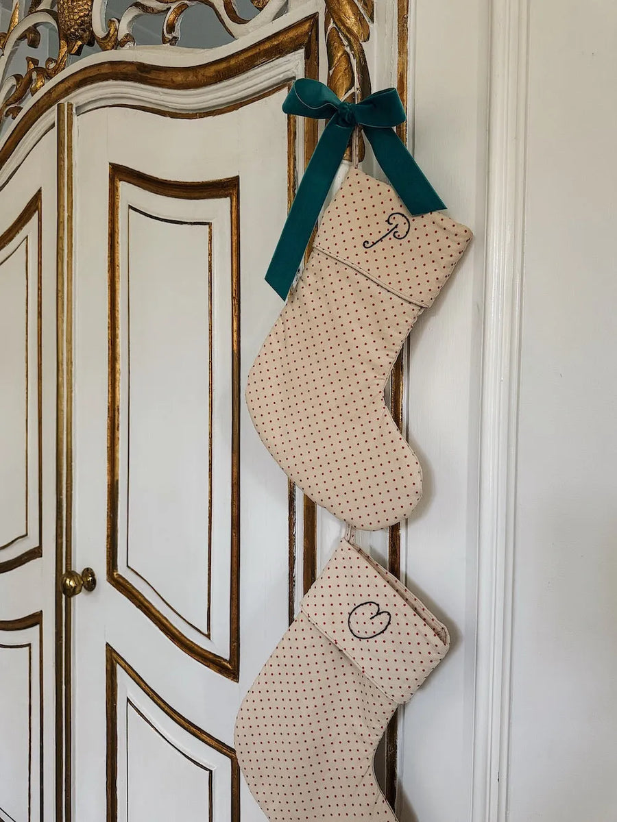 Christmas stocking red dot