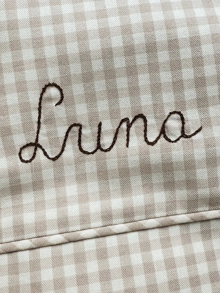 Classic bedding (full size) - beige gingham