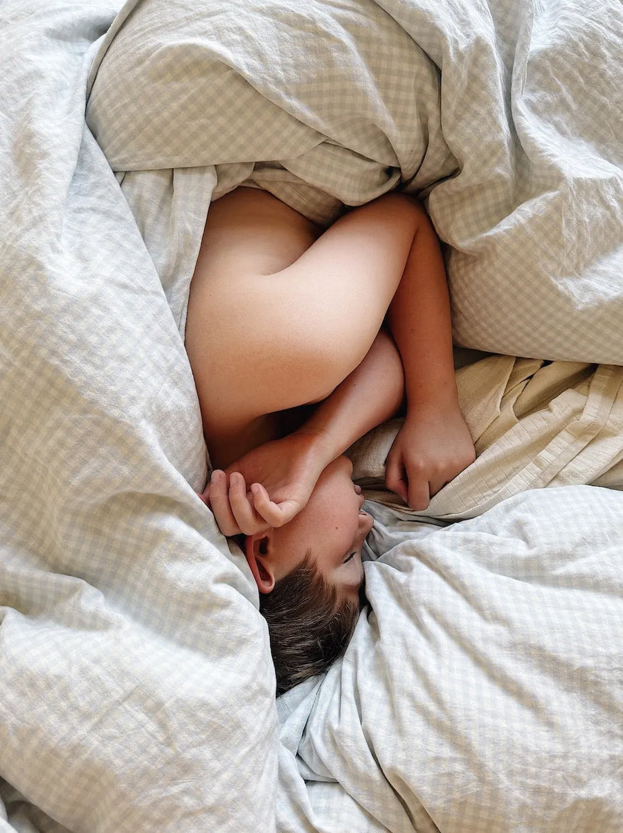 Classic bedding (full size) - blue gingham