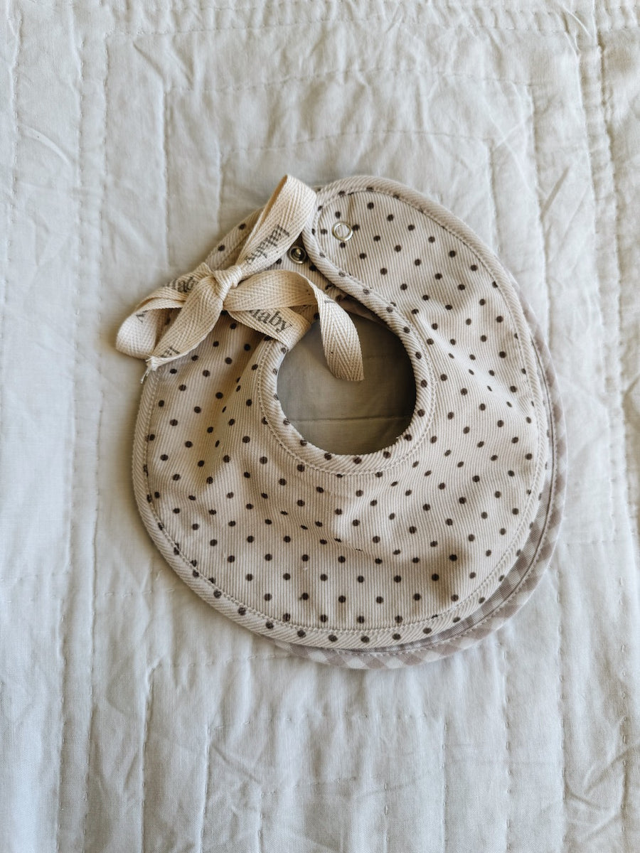 Bibi bibs 2-pack brown dot