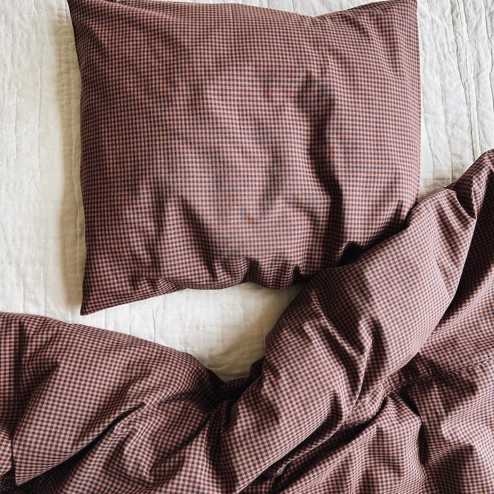 Lalaby - Baby bundle indigo check: Bedding, Duvet & Pillow