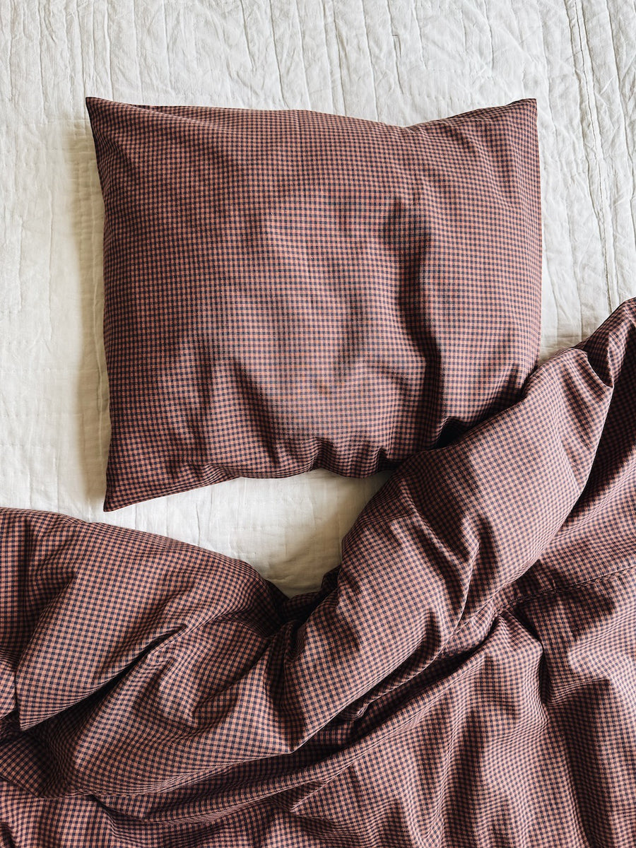 Classic baby bedding indigo check