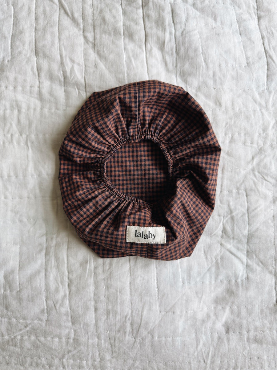 Wet wipe cover indigo check