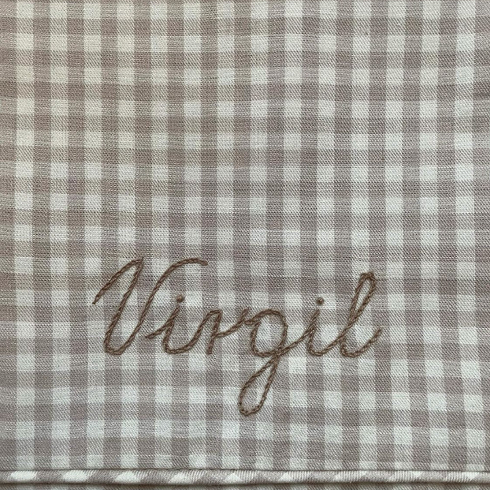 Klassisk babysengetøj beige gingham