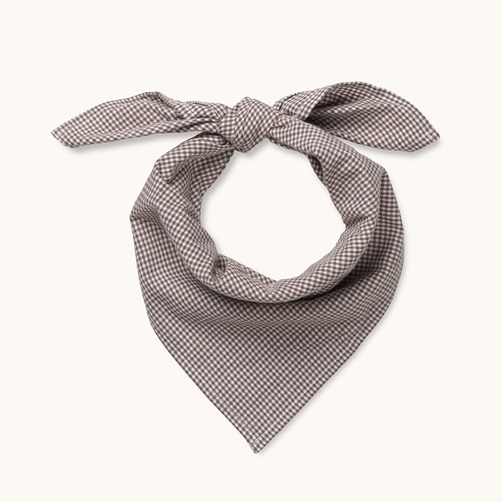 Lalaby - Vera scarf tiny check brown