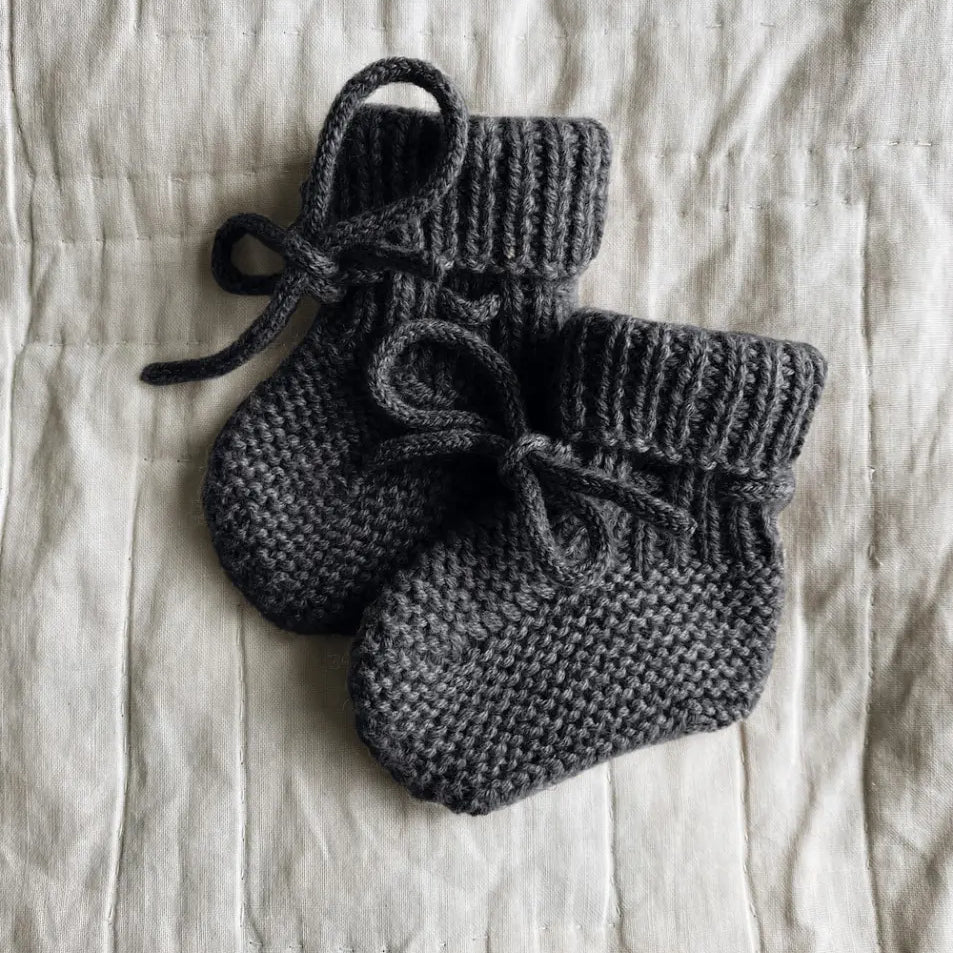 Lalaby Alpha baby shoes in storm grey cashmere