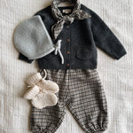 Lalaby AW26 baby boy look in shades of storm, tweedy, natural & bluey