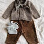 Lalaby AW26 baby boy look in shades of millet, tweedy, cookie & bluey