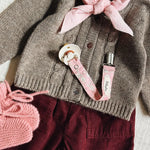 Lalaby AW26 baby girl look in shades of ruby, millet, sorbet & tiny check pink