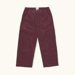 Lalaby Axel trousers for kids in ruby red cotton baby cord