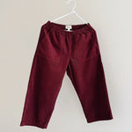 Lalaby Axel trousers for kids in ruby red cotton baby cord