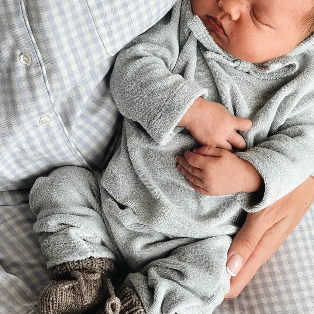 Lalaby - Terry baby set barely blue