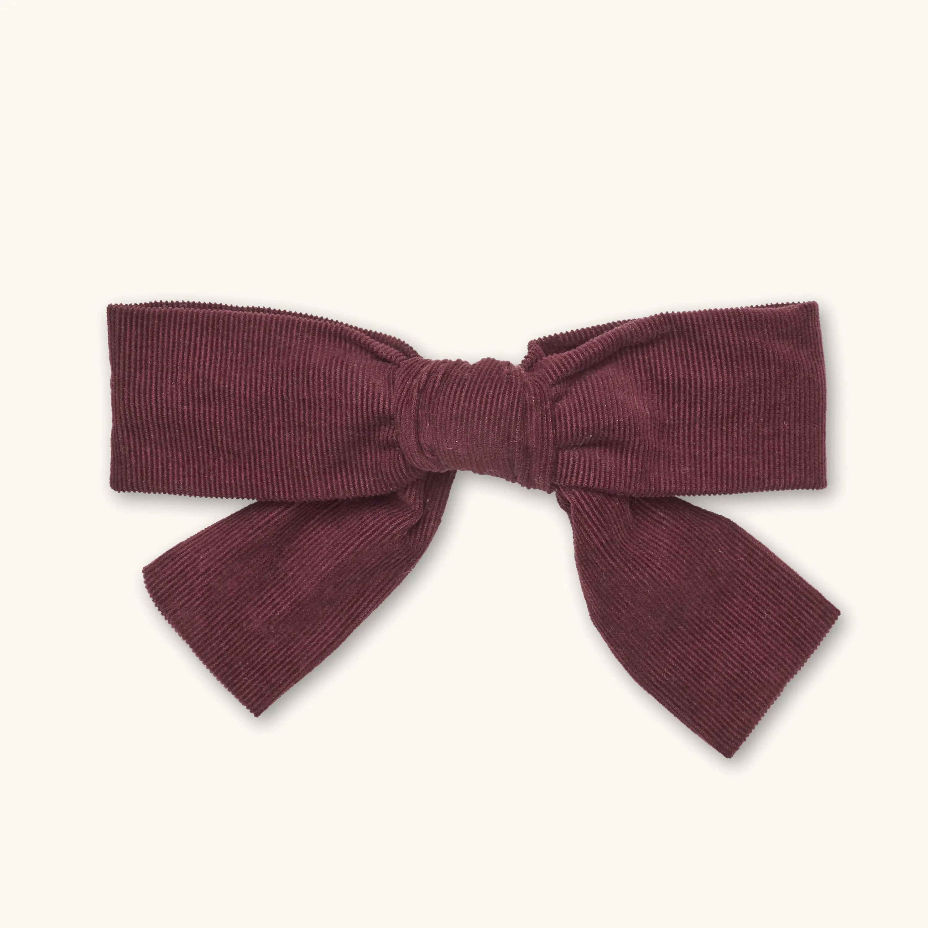 Lalaby Big hair bow for kids in ruby red cotton baby cord
