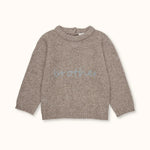 Lalaby Brother kids sweater in a millet brown baby wool, yak and cashmere blend