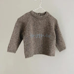 Lalaby Brother kids sweater in a millet brown baby wool, yak and cashmere blend