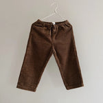 Lalaby Charlie trousers for kids in cookie brown organic cotton mega cord