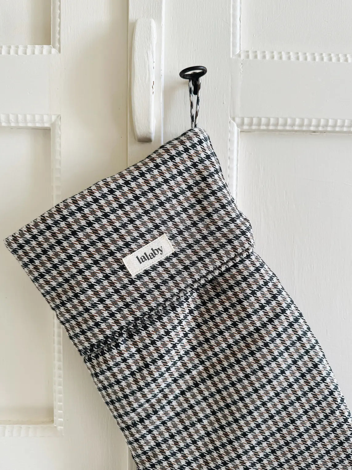 Lalaby Christmas stocking in 100% organic Tweedy check