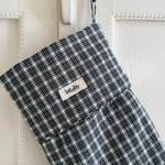 Lalaby Christmas stocking in 100% organic Winter check
