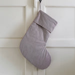 Lalaby Christmas stocking in 100% organic cotton berry stripe