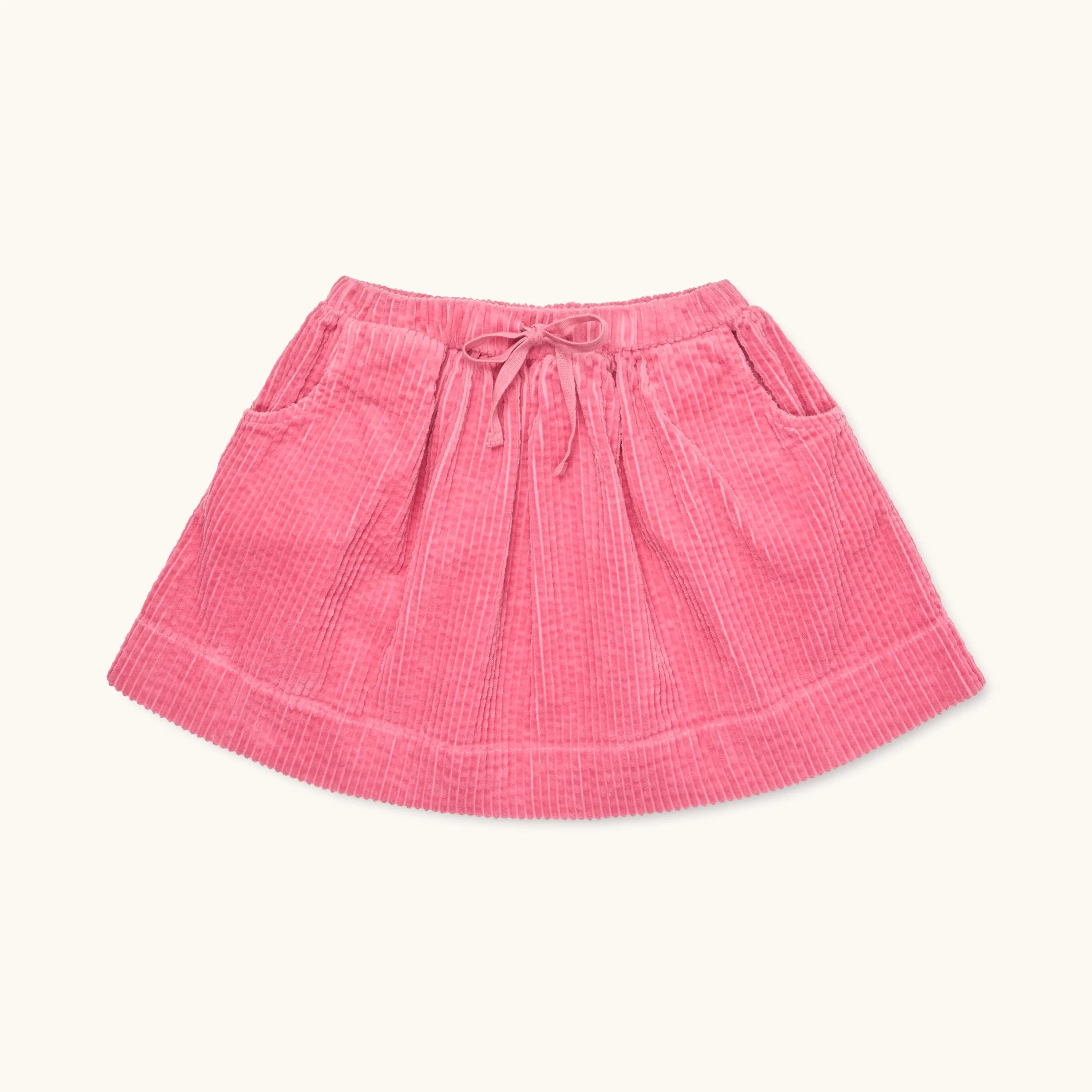 Lalaby Dagmar skirt for kids in flamingo pink organic cotton mega cord
