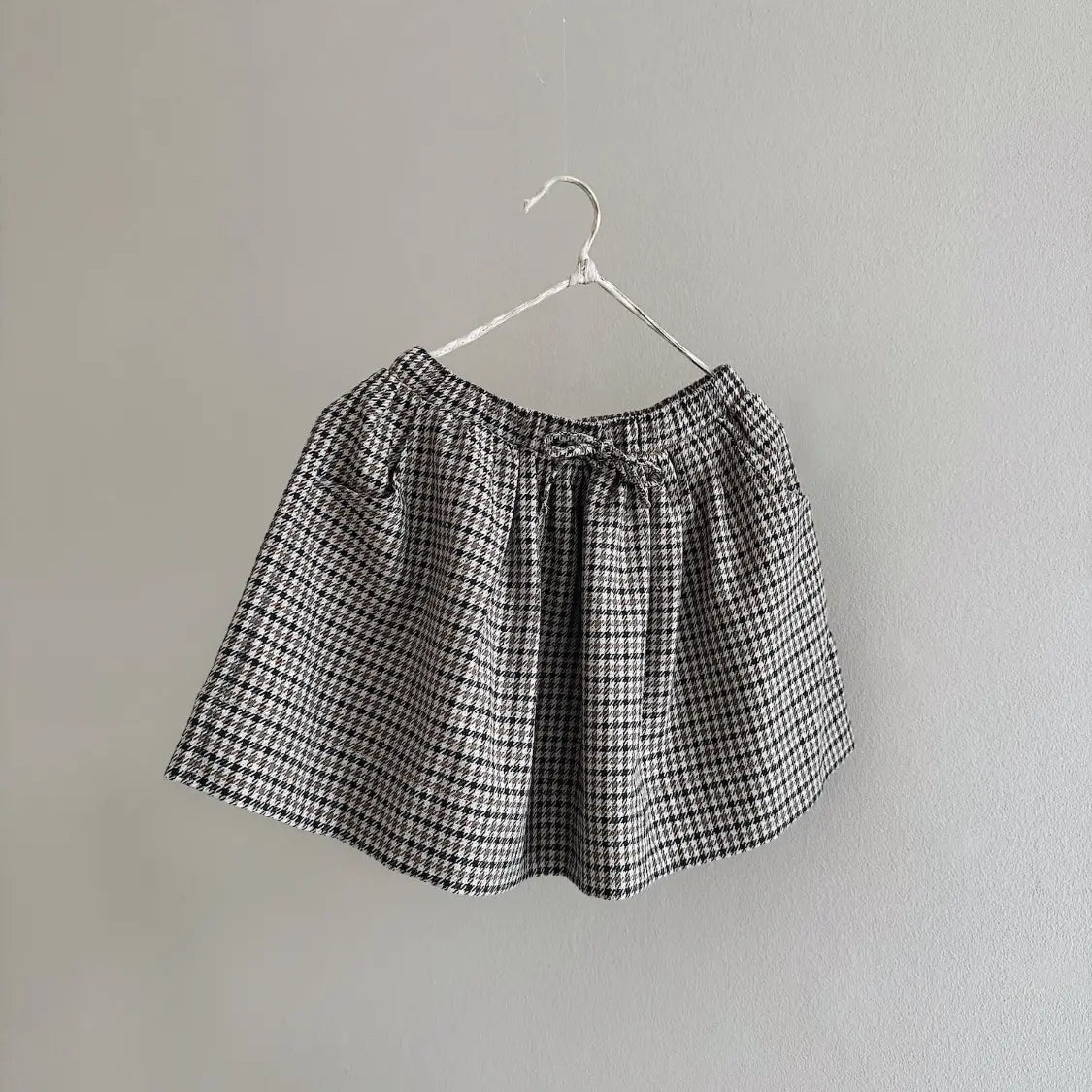 Lalaby Dagmar skirt for kids in tweedy check organic cotton