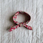Lalaby Eddie scarf for babies and kids in berry betsy pink liberty organic cotton
