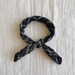 Lalaby Eddie scarf in blue check, made from organic cotton, for babies and kids