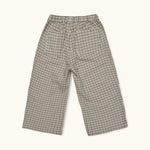 Lalaby Frankie pants for kids in tweedy check organic cotton
