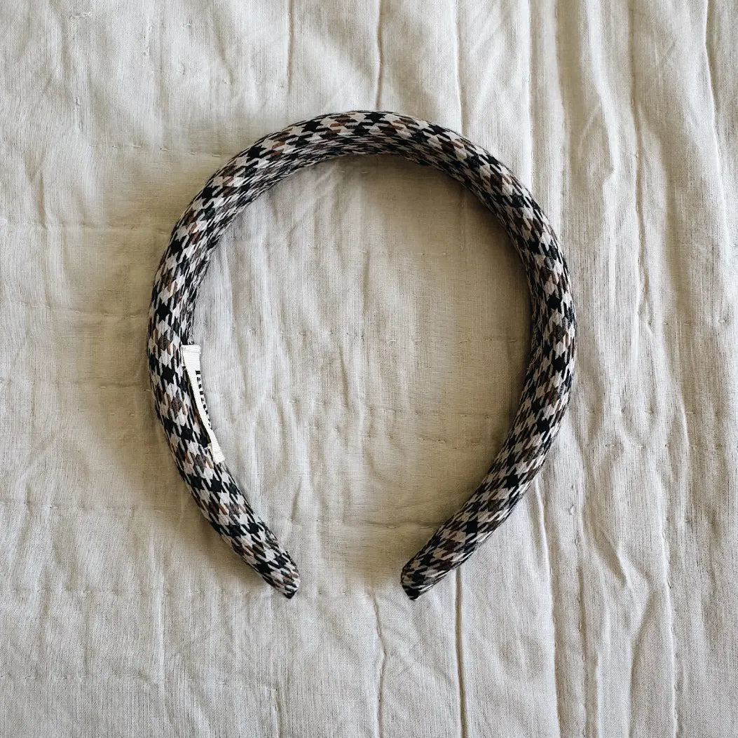 Lalaby Headband for kids in 100% organic cotton Tweedy check