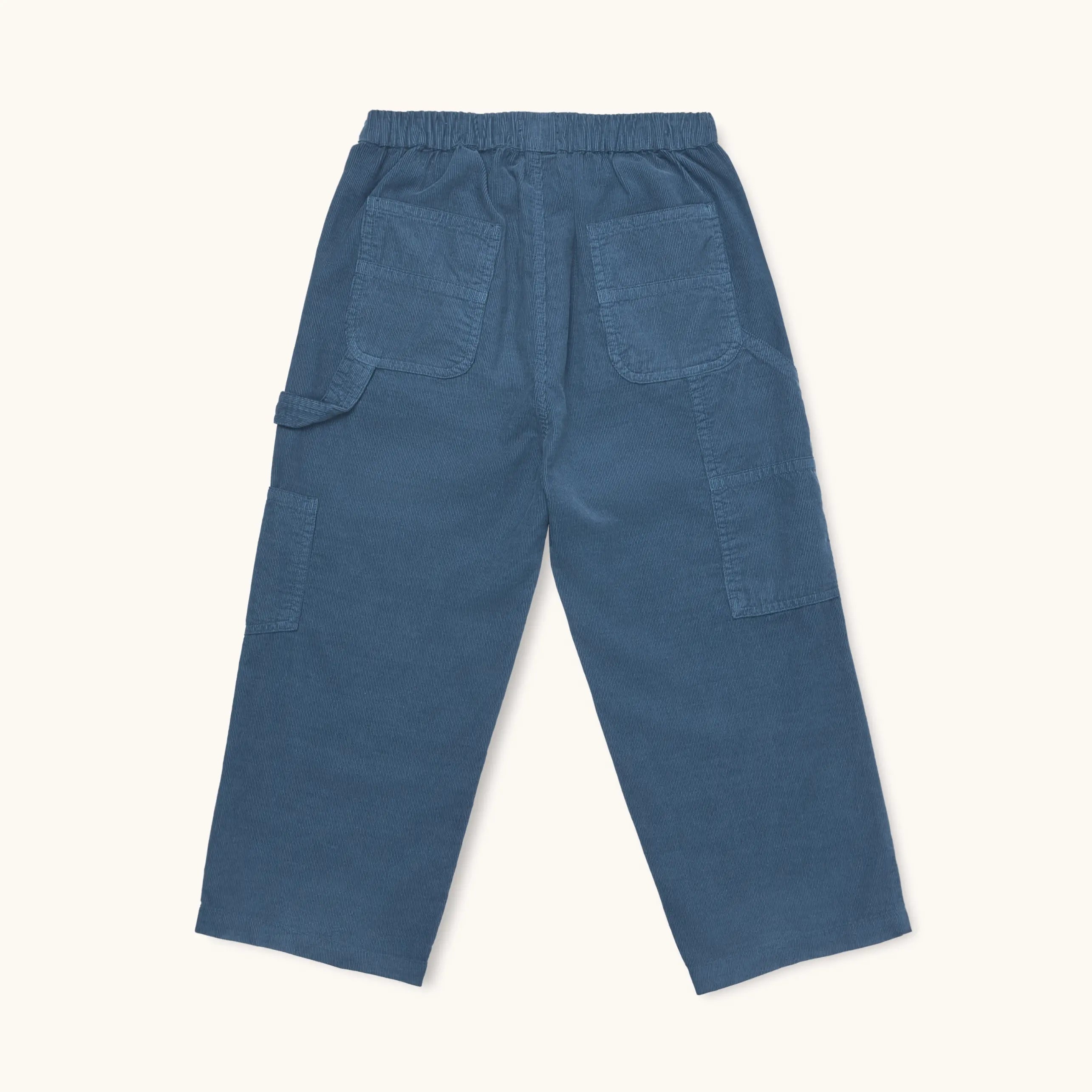 Lalaby Maxi pants for kids in whale blue cotton baby cord