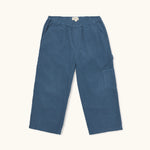Lalaby Maxi pants for kids in whale blue cotton baby cord