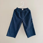 Lalaby Maxi pants for kids in whale blue cotton baby cord