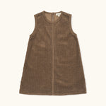 Lalaby Mumle dress for kids in cookie brown organic cotton mega cord