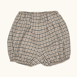 Lalaby Nelly bloomers for babies in tweedy check organic cotton