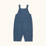 Lalaby Ole overalls for babies and kids in whale blue cotton baby cord