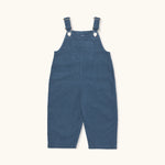 Lalaby Ole overalls for babies and kids in whale blue cotton baby cord