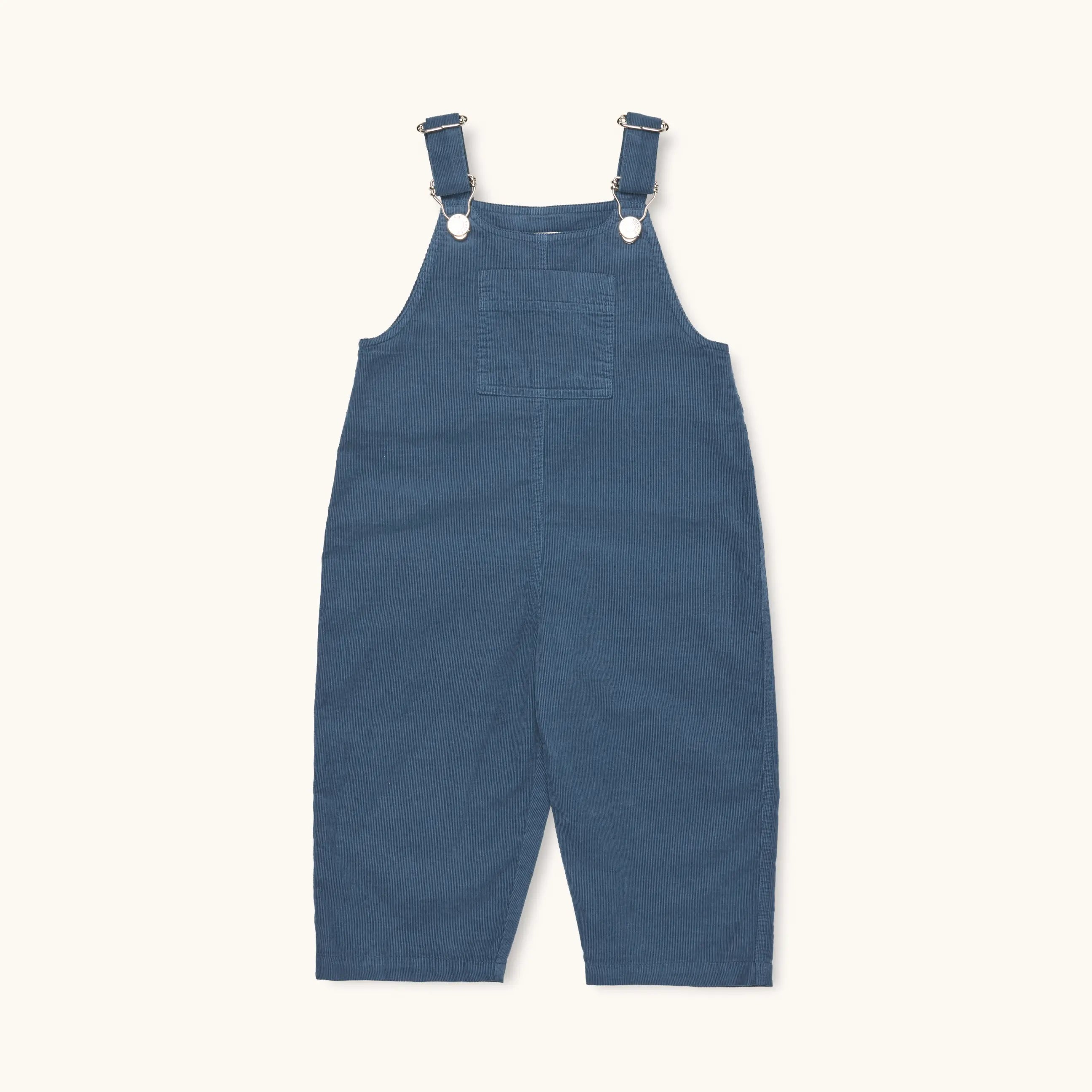 Lalaby Ole overalls for babies and kids in whale blue cotton baby cord