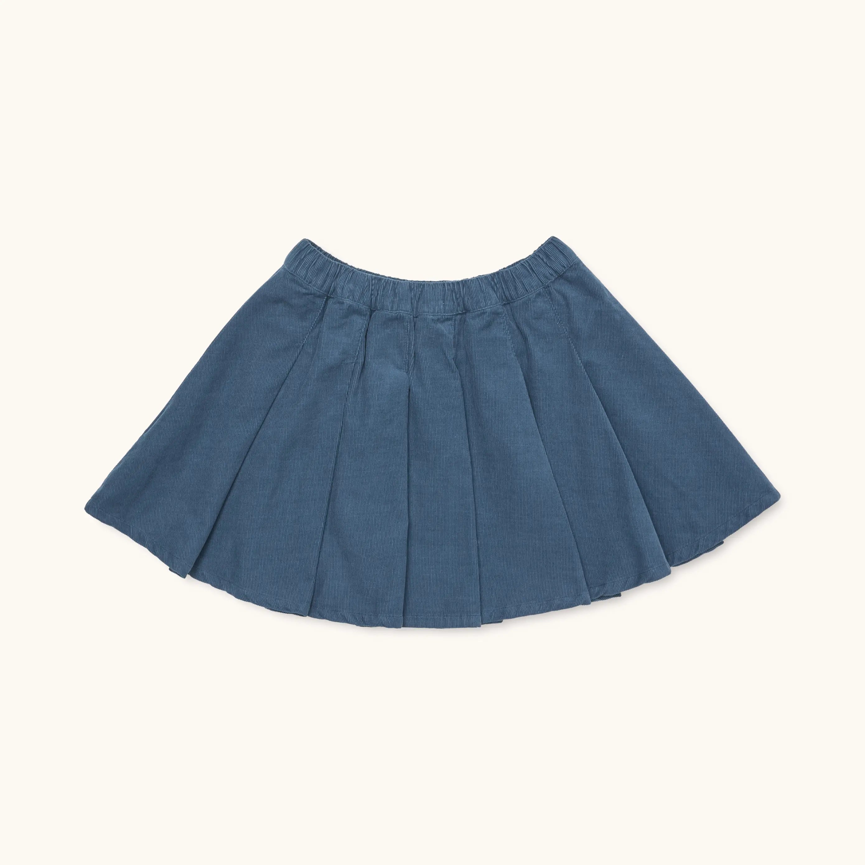 Lalaby Petra skirt for kids in whale blue cotton baby cord